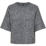 ONLY Only damstickad tröja ONLAZU Knit Dark grey melange