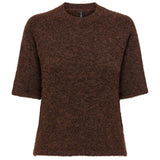 ONLY Only damstickad tröja ONLAZU Knit Seal Brown