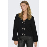 ONLY Only damstickad tröja ONLDONNA Knit Black