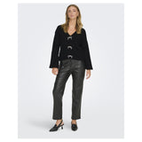 ONLY Only damstickad tröja ONLDONNA Knit Black