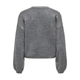 ONLY Only damstickad tröja ONLDONNA Knit Medium grey melange