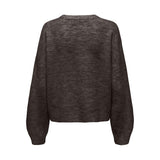 ONLY Only dam stickad tröja ONLSIMONI Pullover Coffee Bean