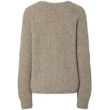 PIECES PIECES Dam Stickad Kofta PCCleo Greige Melange