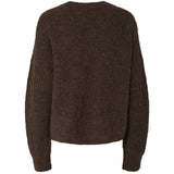 PIECES PIECES Dam Stickad Tröja PCCleo Knit Hot Fudge Melange