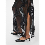 PIECES PIECES Dam klänning PCOffia Dress Black black satin band