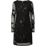 PIECES PIECES Dam klänning PCOffia Dress Black black satin band