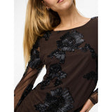 PIECES PIECES Dam klänning PCOffia Dress Delicioso Black Satin Band