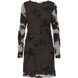 PIECES PIECES Dam klänning PCOffia Dress Delicioso Black Satin Band