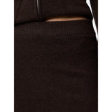 PIECES PIECES Damkjol PCJunna Högmidjade Short Knit Skirt Hot Fudge Melange