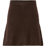 PIECES PIECES Damkjol PCJunna Högmidjade Short Knit Skirt Hot Fudge Melange
