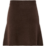 PIECES PIECES Damkjol PCJunna Högmidjade Short Knit Skirt Hot Fudge Melange