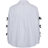 PIECES PIECES X DITTE ESTRUP X CILLE FJORD PCBELL SHIRT Restudsalg Bright White BLACK BOWS