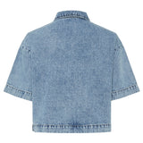 PIECES PIECES dam blus PCKENYA Blouse Medium blue denim