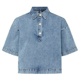 PIECES PIECES dam blus PCKENYA Blouse Medium blue denim
