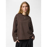 PIECES PIECES dam blus PCSADIE Blouse Hot Fudge CLOUD DANCER