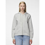 PIECES PIECES dam hoodie PCCHILLI Sweatshirt Light Grey Melange