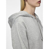 PIECES PIECES dam hoodie PCCHILLI Sweatshirt Light Grey Melange