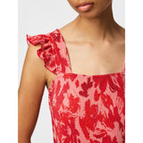 PIECES PIECES dam klänning PCFLORA Dress Adrenaline Rush Red tone flowers