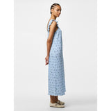 PIECES PIECES dam klänning PCFLORA Dress Cashmere Blue BLUE FLOWERS
