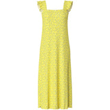 PIECES PIECES dam klänning PCFLORA Dress Pale Banana Small flower