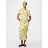 PIECES PIECES dam klänning PCFLORA Dress French Vanilla Brown polka dots