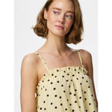 PIECES PIECES dam klänning PCPARKER Dress French Vanilla Brown polka dots