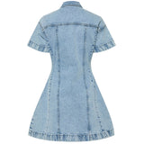 PIECES PIECES dam klänning PCSILKE Dress Light Blue Denim