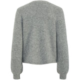 PIECES PIECES dam cardigan PCANNA Cardigan Medium Grey Melange Silver Glitter Bow