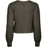 PIECES PIECES dam stickad PCROW Restudsalg Morel Black woven bows