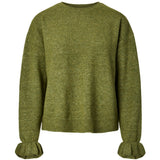 PIECES PIECES dam stickad tröja PCSALLY Knit Sphagnum MELANGE