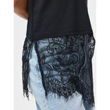PIECES PIECES dam t-shirt PCMAVE T-shirt Black