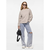 PIECES PIECES damtopp PCSADIE Blouse Cloud Dancer FOSSIL