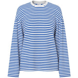 PIECES PIECES dam topp PCSADIE Blouse Cloud Dancer NAUTICAL BLUE