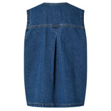 PIECES PIECES dam väst PCFENNA Restudsalg Dark Blue Denim