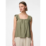 PIECES PIECES dam top PCPIA Top Deep Lichen Green