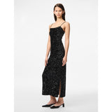 PIECES Pieces dam klänning PCKAM Dress Black Black sequins