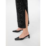 PIECES Pieces dam klänning PCKAM Dress Black Black sequins