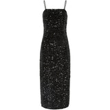 PIECES Pieces dam klänning PCKAM Dress Black Black sequins