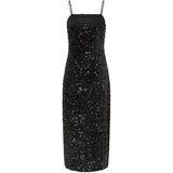 PIECES Pieces dam klänning PCKAM Dress Black Black sequins
