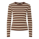 PIECES Pieces dam långärmad tee PCMAY LS Tee Morel