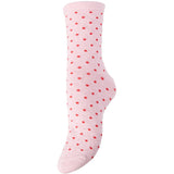PIECES Pieces dam strumpor PCSEBBY Socks Flushing Pink SMALL DOTS IN FLAME SCARLET