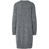 PIECES Pieces damstickad klänning PCIVY Dress Medium Grey Melange Detail:WHITE CONTRAST
