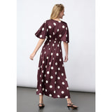 Sisters Point SISTERS POINT dam klänning GISELA Dress Deep Bordeaux Dot