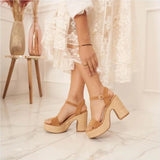 SHOES Sigrid dam platå 3857 Shoes Camel