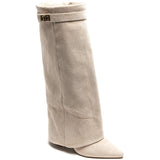 SHOES Sof Dam folded boots 9501A Shoes Beige
