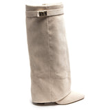 SHOES Sof Dam folded boots 9501A Shoes Beige