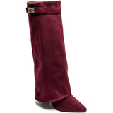 SHOES Sof Dam folded boots 9501A Shoes Wine