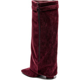 SHOES Sof Dam folded boots 9501A Shoes Wine