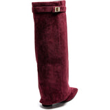 SHOES Sof Dam folded boots 9501A Shoes Wine