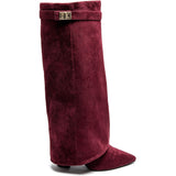 SHOES Sof Dam folded boots 9501A Shoes Wine